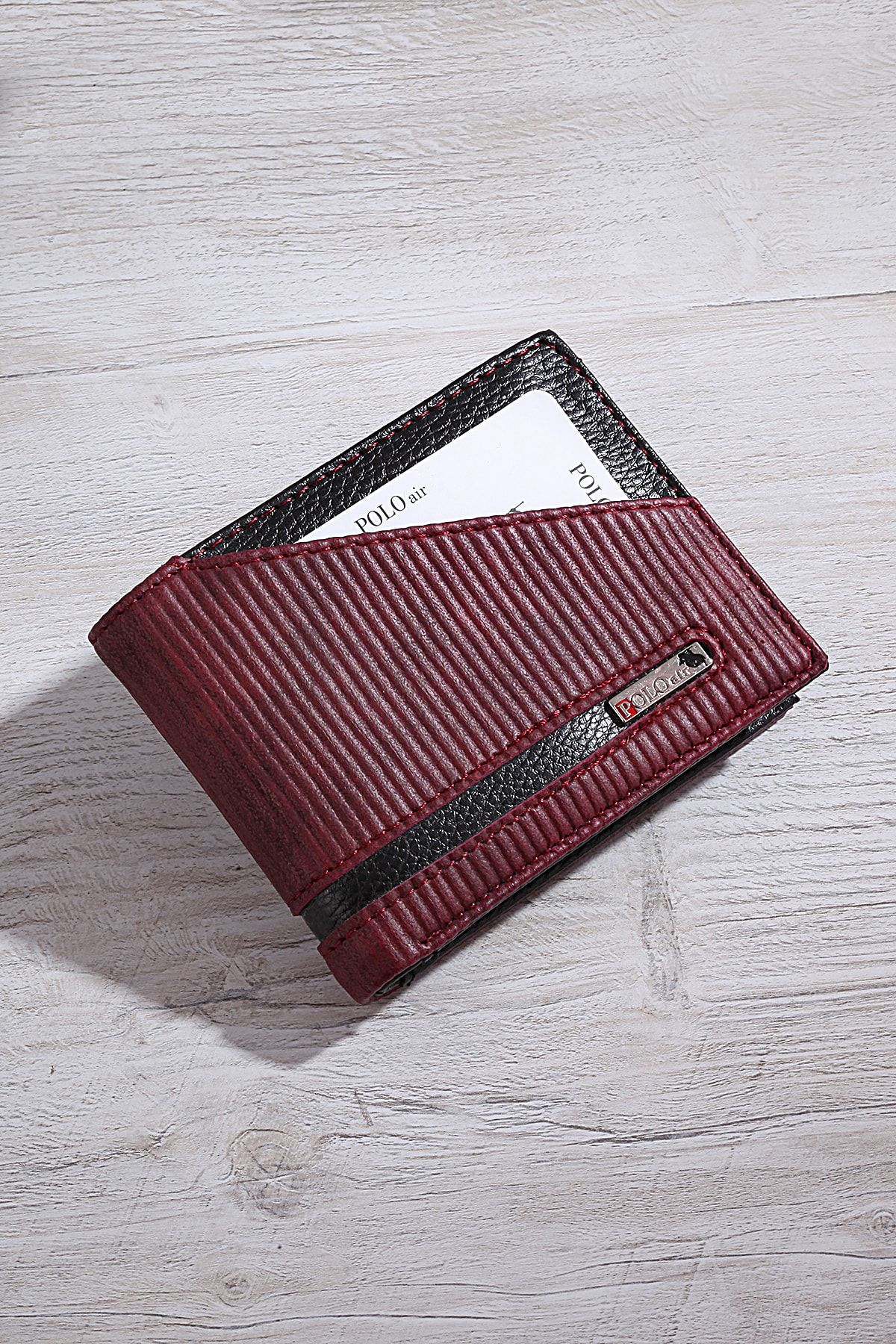 کیف پول مردانه تولدت مبارک کمربند نوشته شده با آبراه مجموعه BURGUNDY polo air