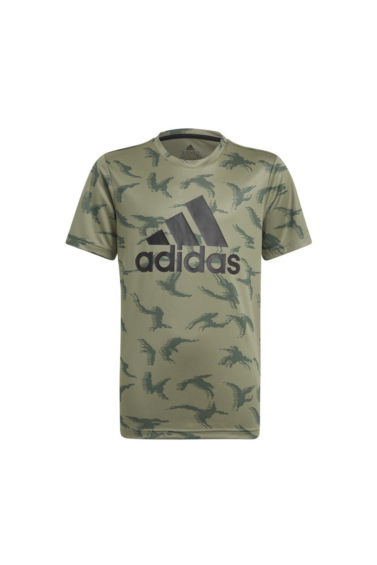 تیشرت ورزشی پسرانه زیتونی آدیداس Adidas