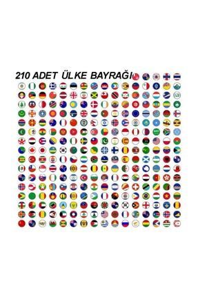 Ülke Bayrakları Duvar Sticker 210 Adet 72299818KT1488