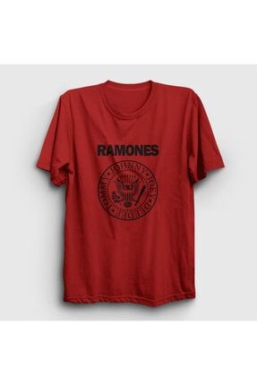 Unisex Kırmızı Logo Ramones T-shirt 169771tt