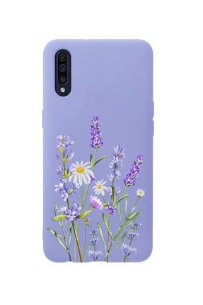 Samsung A50 Lavender Premium Silikonlu Lila Telefon Kılıfı MCSAMA50LLVN