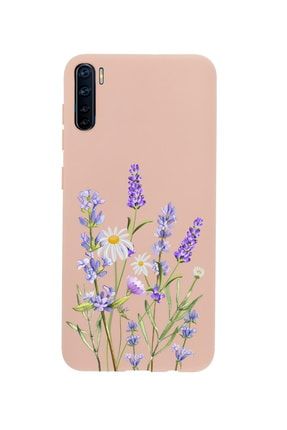 Oppo A91 Lavender Premium Silikonlu Pembe Telefon Kılıfı MCOPA52LLVN