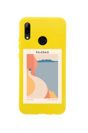 Huawei Psmart 2019 Palermo Premium Silikonlu Sarı Telefon Kılıfı MCHPS19LPLR