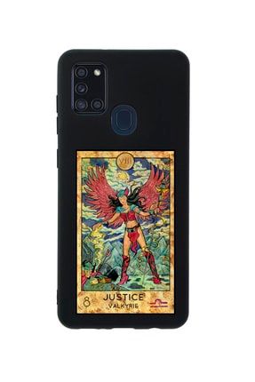 Samsung A21s Justice Valkryie Premium Silikonlu Siyah Telefon Kılıfı MCSAMA21SLJSVLK