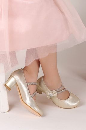 Kız Çocuk Topuklu Babet Ayakkabı 4 cm 20YBABKIK000009