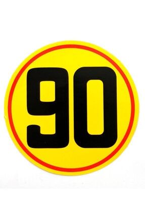 90 Km/h Araç Arkası Sticker Uyarı Yazısı hız90