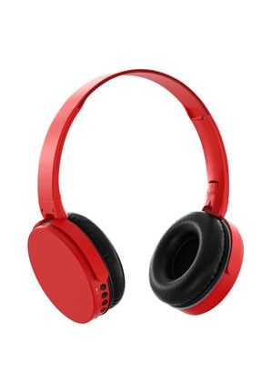 0235 Kablosuz Kulak Üstü Bluetooth Kulaklık Kırmızı MF10477