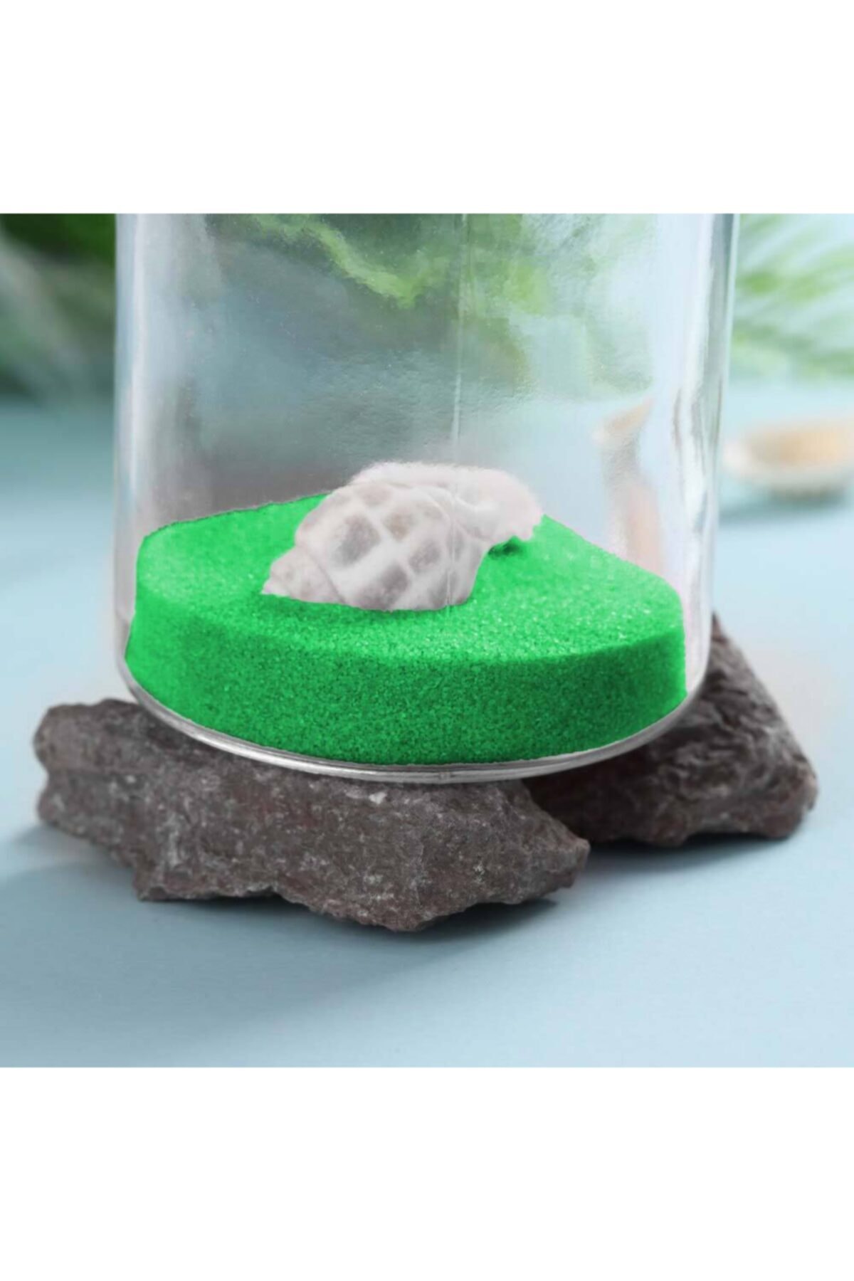 Aker Hediyelik Yeşil Akvaryum Deniz Plaj Teraryum Silis Kumu Hediyelik 500gr Yeşil El Işi Süsleme Kumları