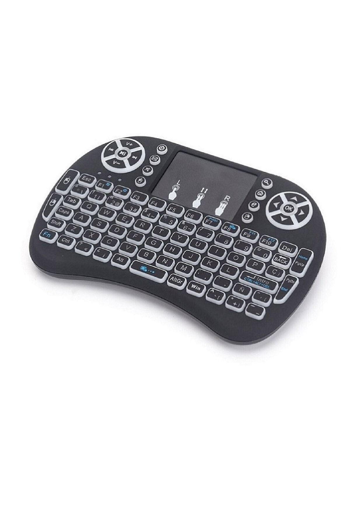 BadaTrend Işıklı Mini Klavye Mouse Smart Tv Box Pc Şarjlı televizyon Klavyesi