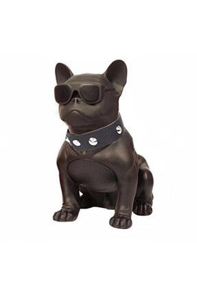 Gözlüklü Bulldog Köpek Bluetooth Kablosuz Hoparlör Ses Bombası Siyah Telefon Uyumlu Orta Boy BLPLM10BULLDOGHOP