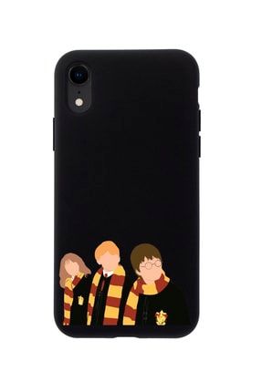 Iphone Xr Harry Ron Hermione Tasarımlı Siyah Telefon Kılıfı MCIPXRLHRHP