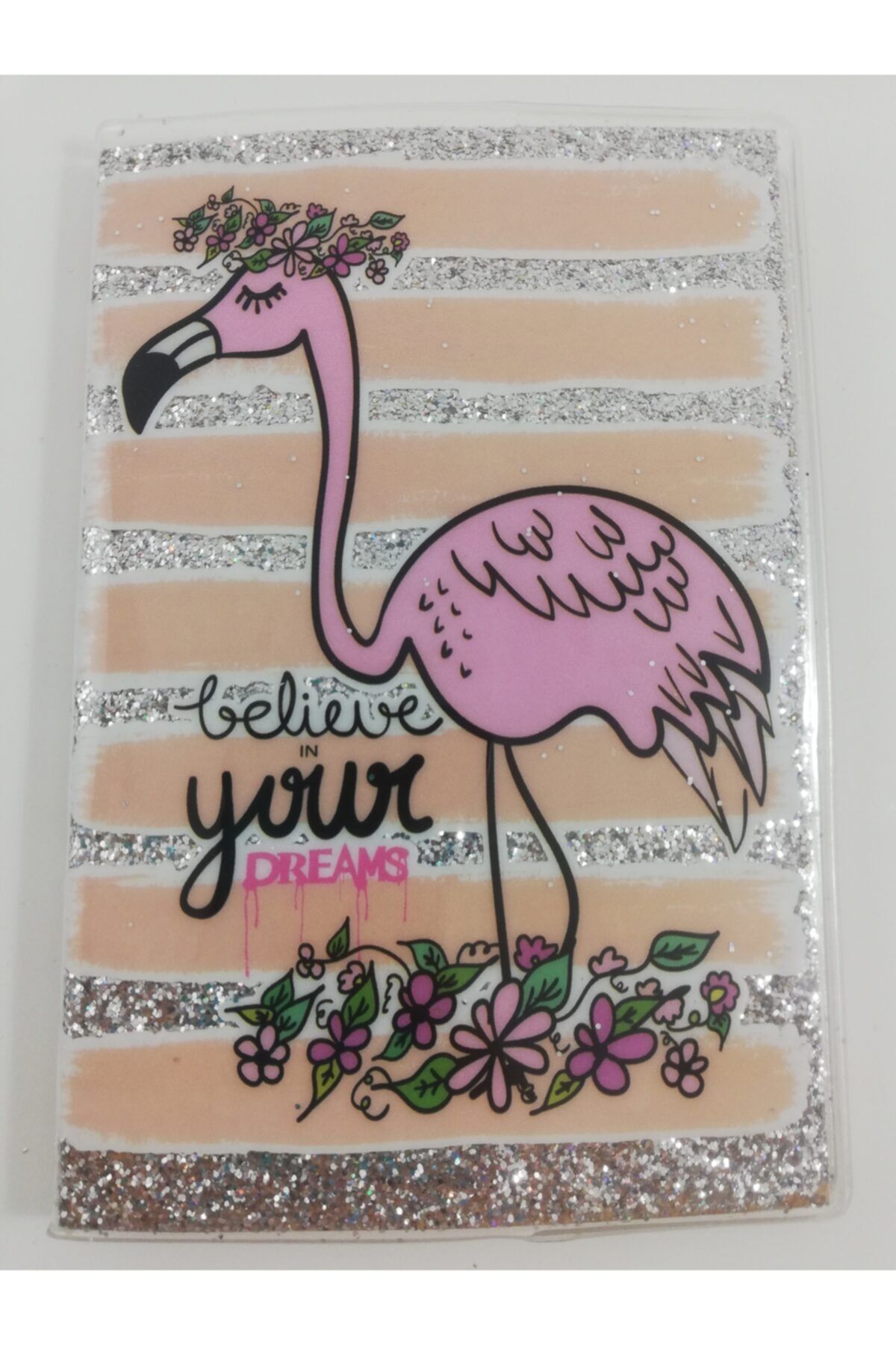 KİWOO-Design Glitter Notebook Beleive Your Dreams Flamingo 1