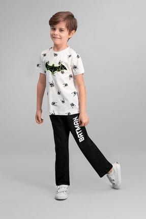 Lisanslı Krem Erkek Çocuk Pijama Takımı L9926-C