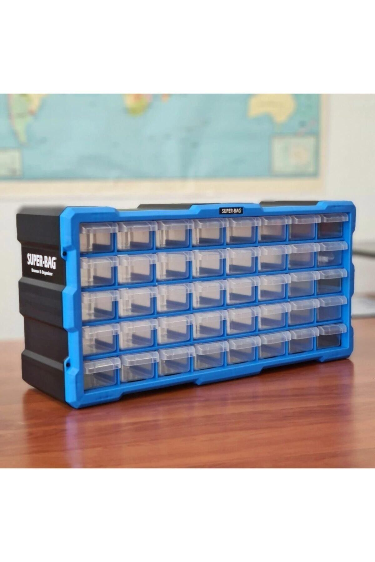Çekmece Seti 40'lı Büyük Boy Hobby Organizer Seti Monoblok Çekmece Vida Dübel Kutusu Takı Kutusu