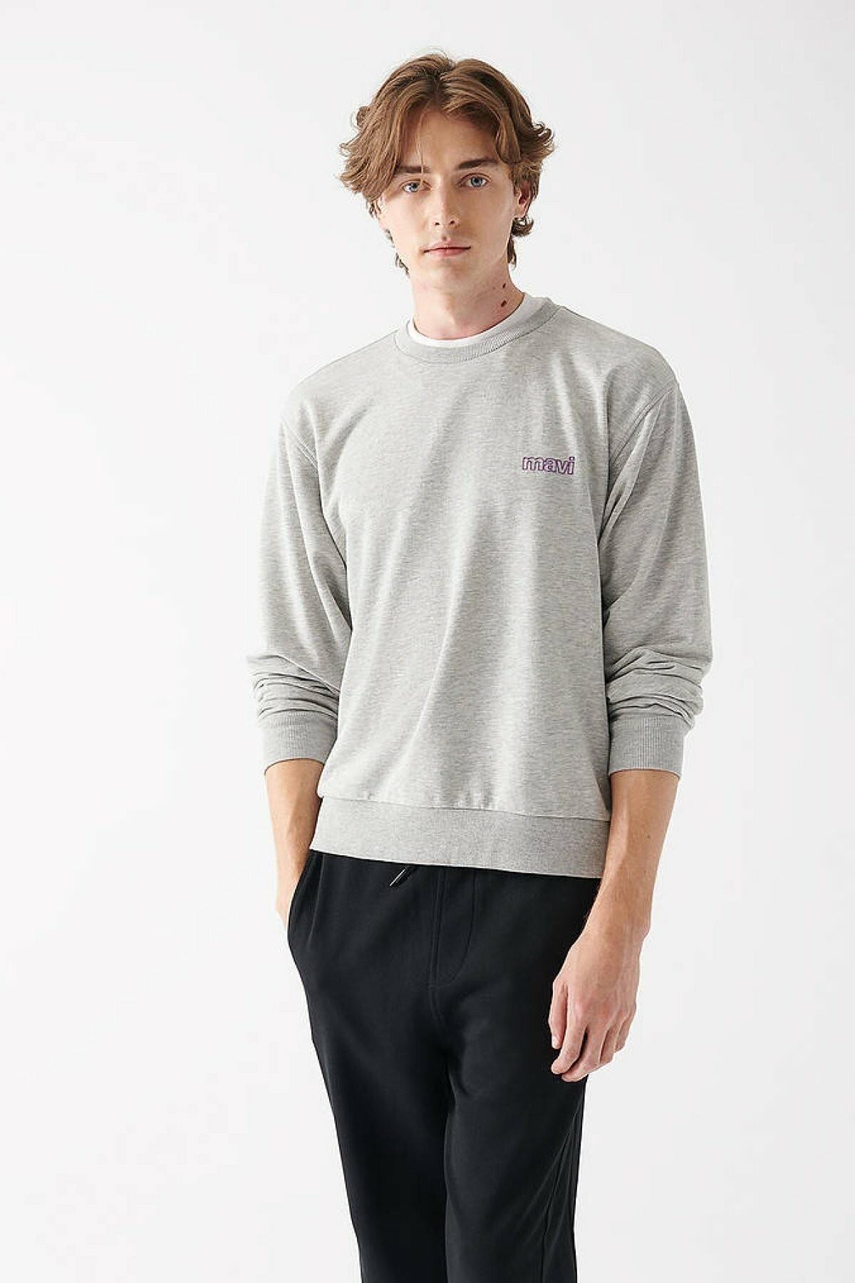 سویشرت مردانه خاکستری ماوی | 0610704-80196-STD اورجینال - تصویر 2