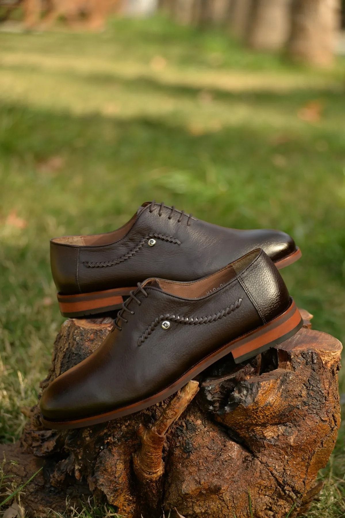 Pierre Cardin Exclus ve Genuine Deerskin Brown Men s Classic Shoes