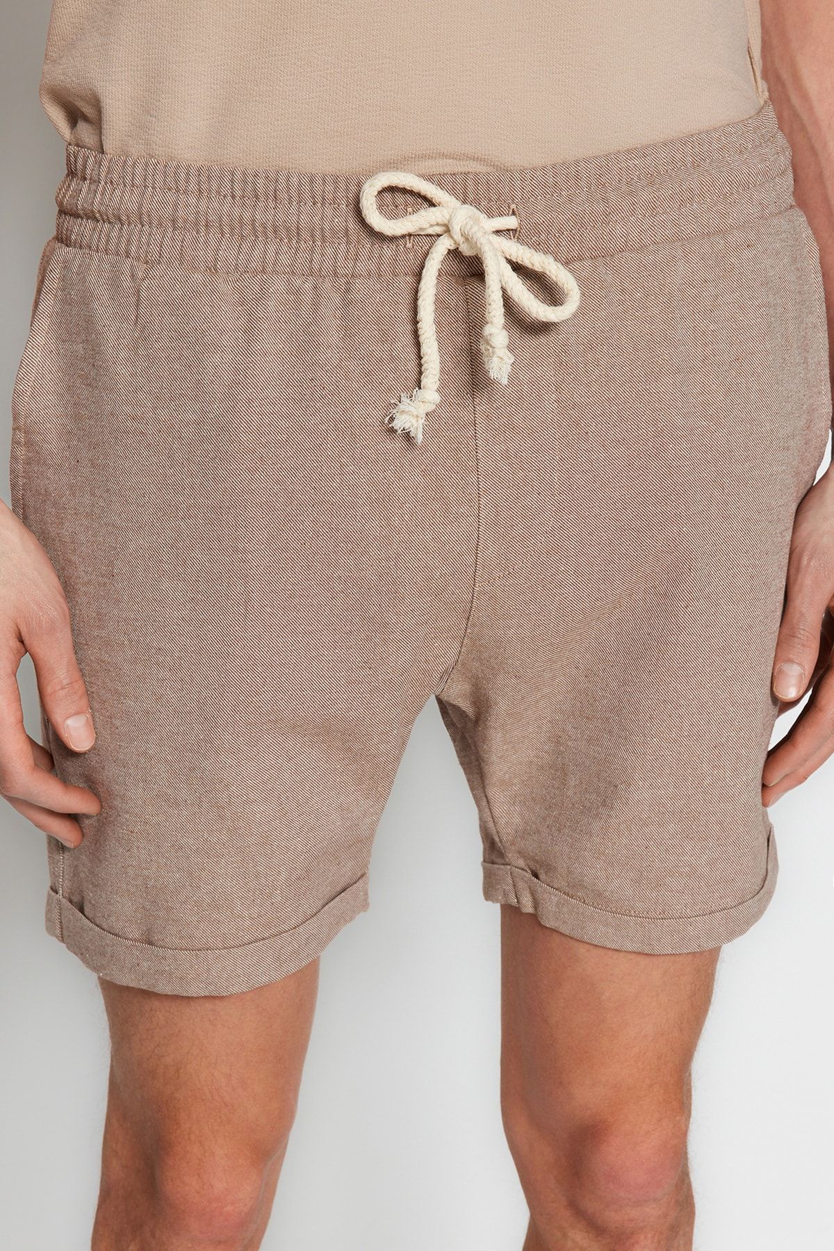 Trendyol Collection-Krátké šortky norkového střihu s elastickým pasem a bermudami Tmnss22Sr0020 5