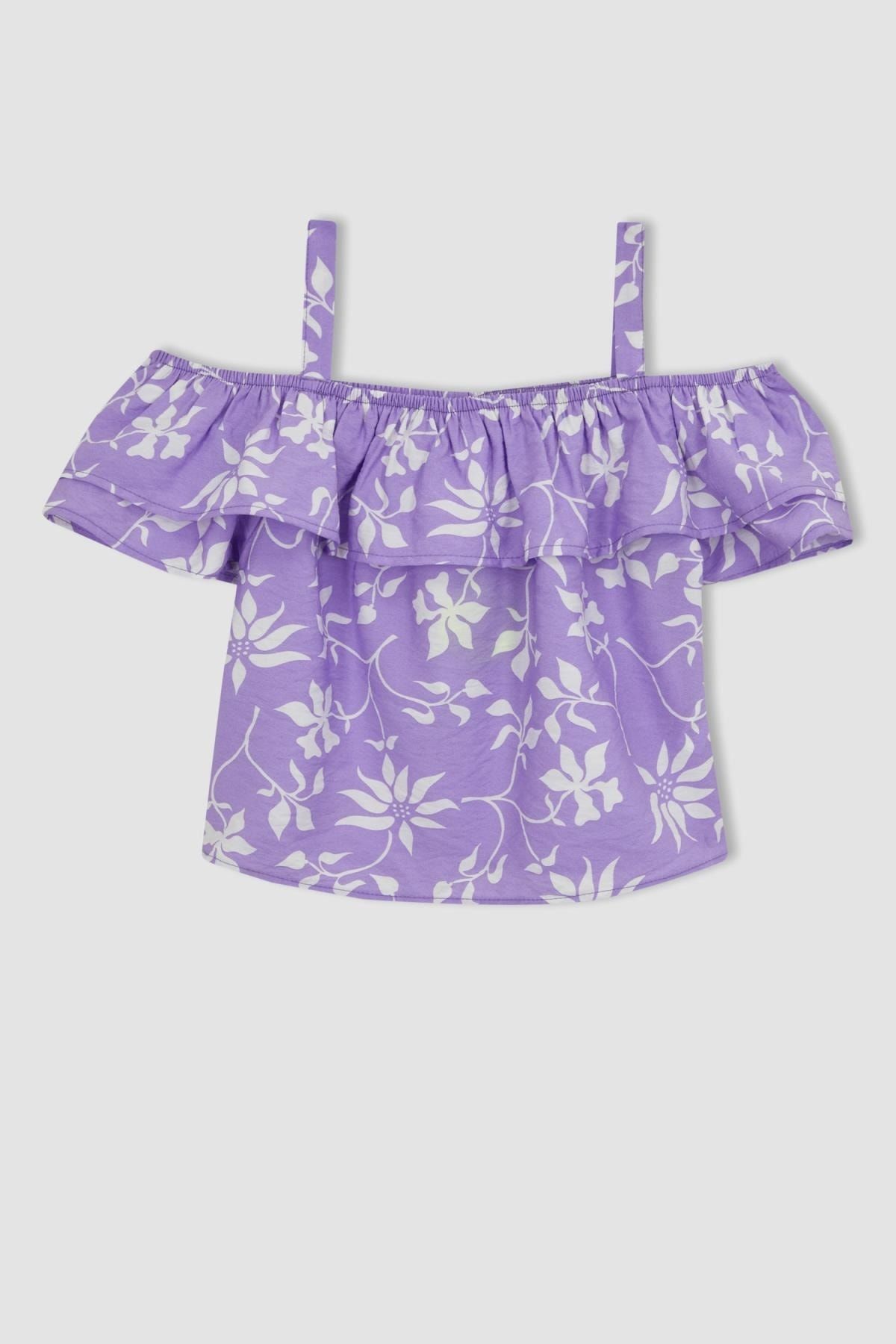 DeFacto Bluse Lila Regular Fit
