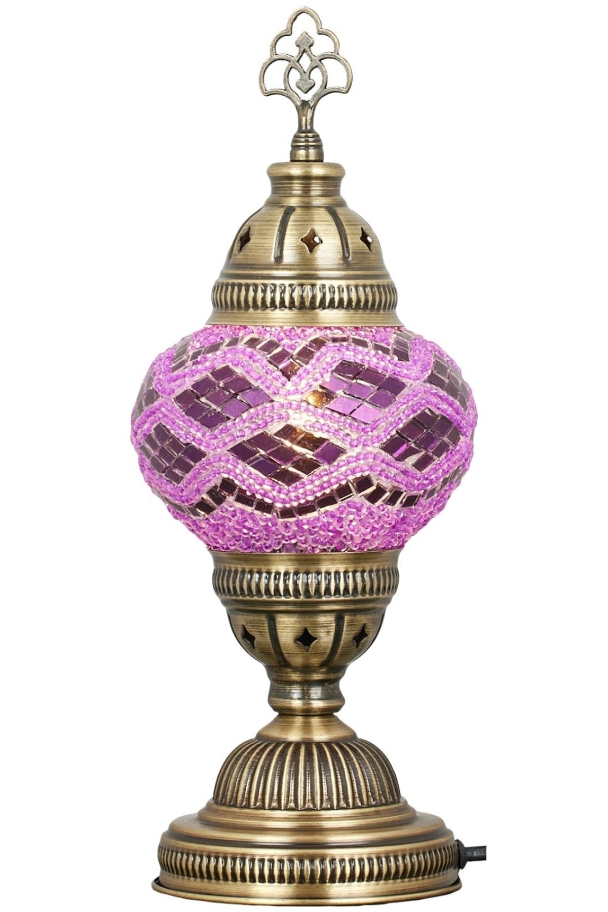 Demmex-Authentic Ethnic Colorful Mosaic Boho Turkish Desktop Lamp Table Lamp Lampshade 1