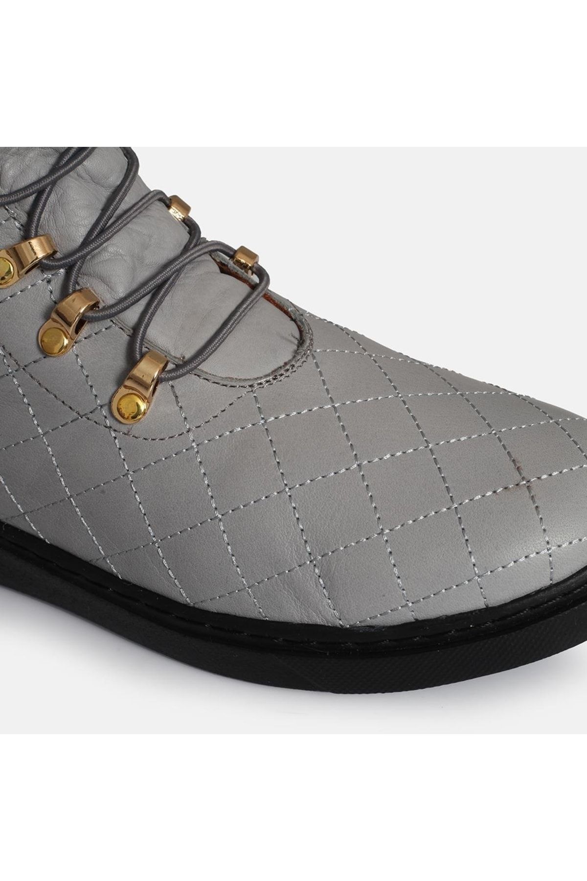 37Numara-Large Size Women's Genuine Leather Boots 41-42-43-44-45 Gray 8