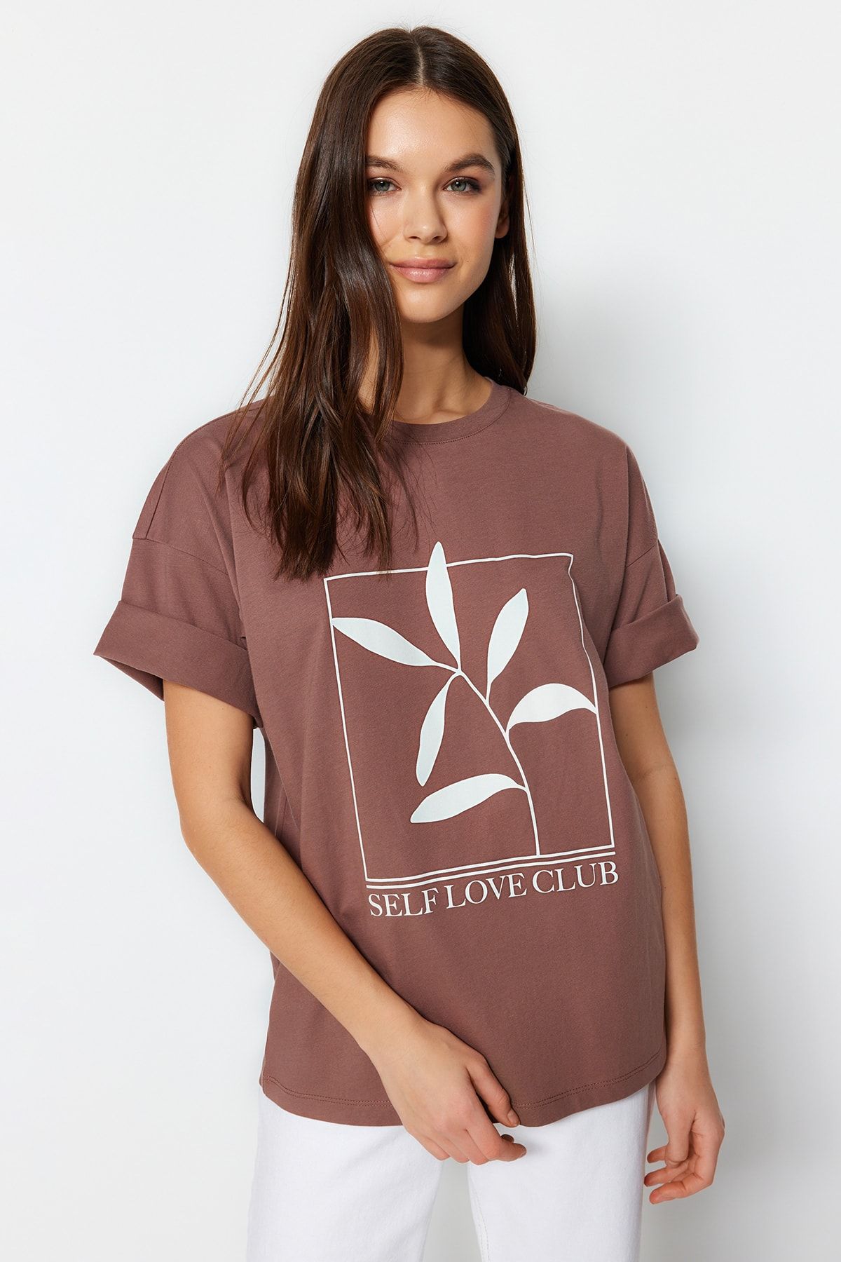 Trendyol Collection T-Shirt - Ecru - Relaxed fit - Trendyol