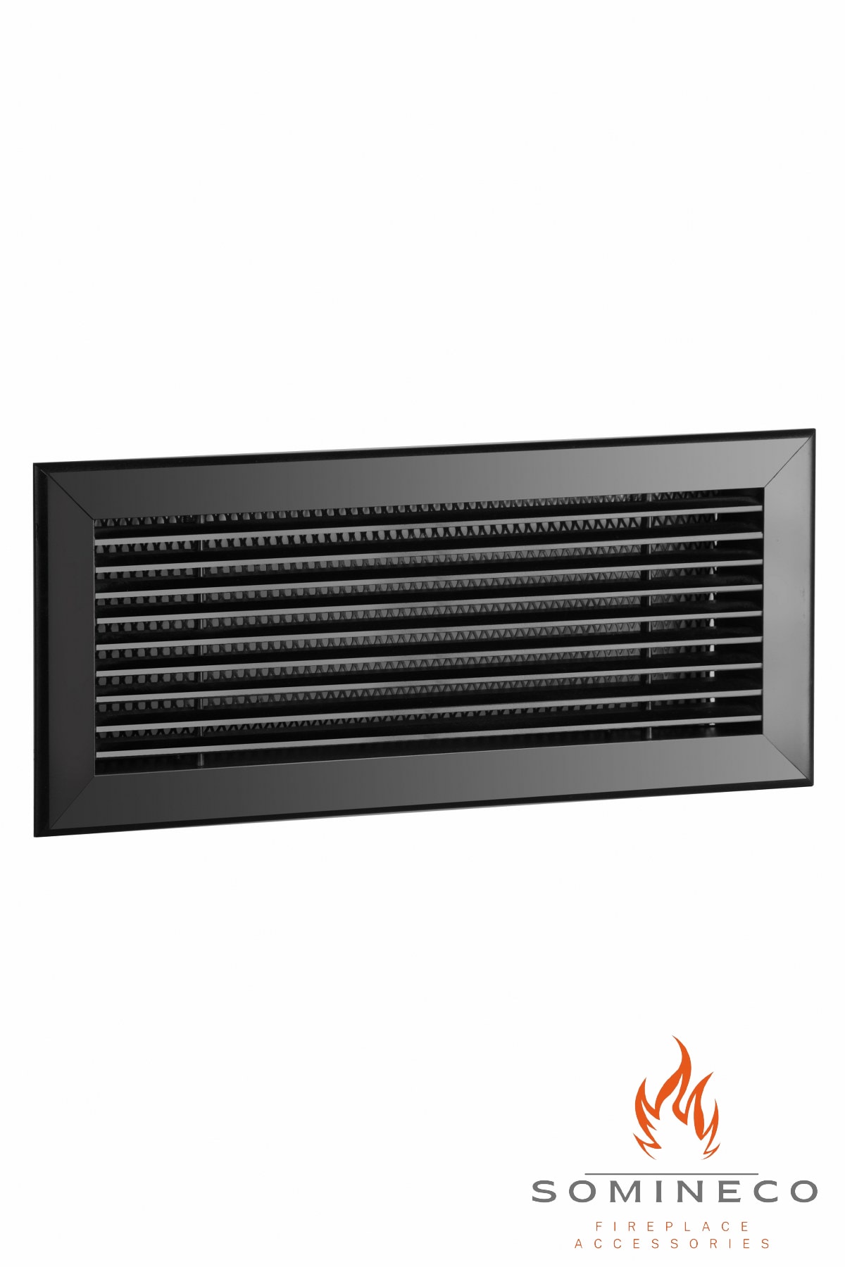 Aluminum Black Linear Fireplace Air Conditioning Cabinet Culvert 60x15x5 cm