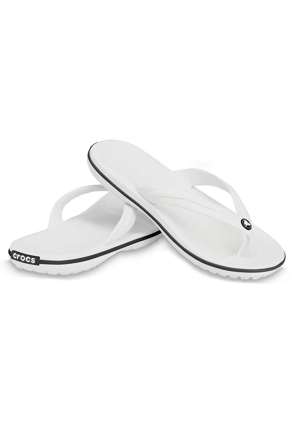 Crocband Flip Unisex White Slippers 11033-100 Crocs