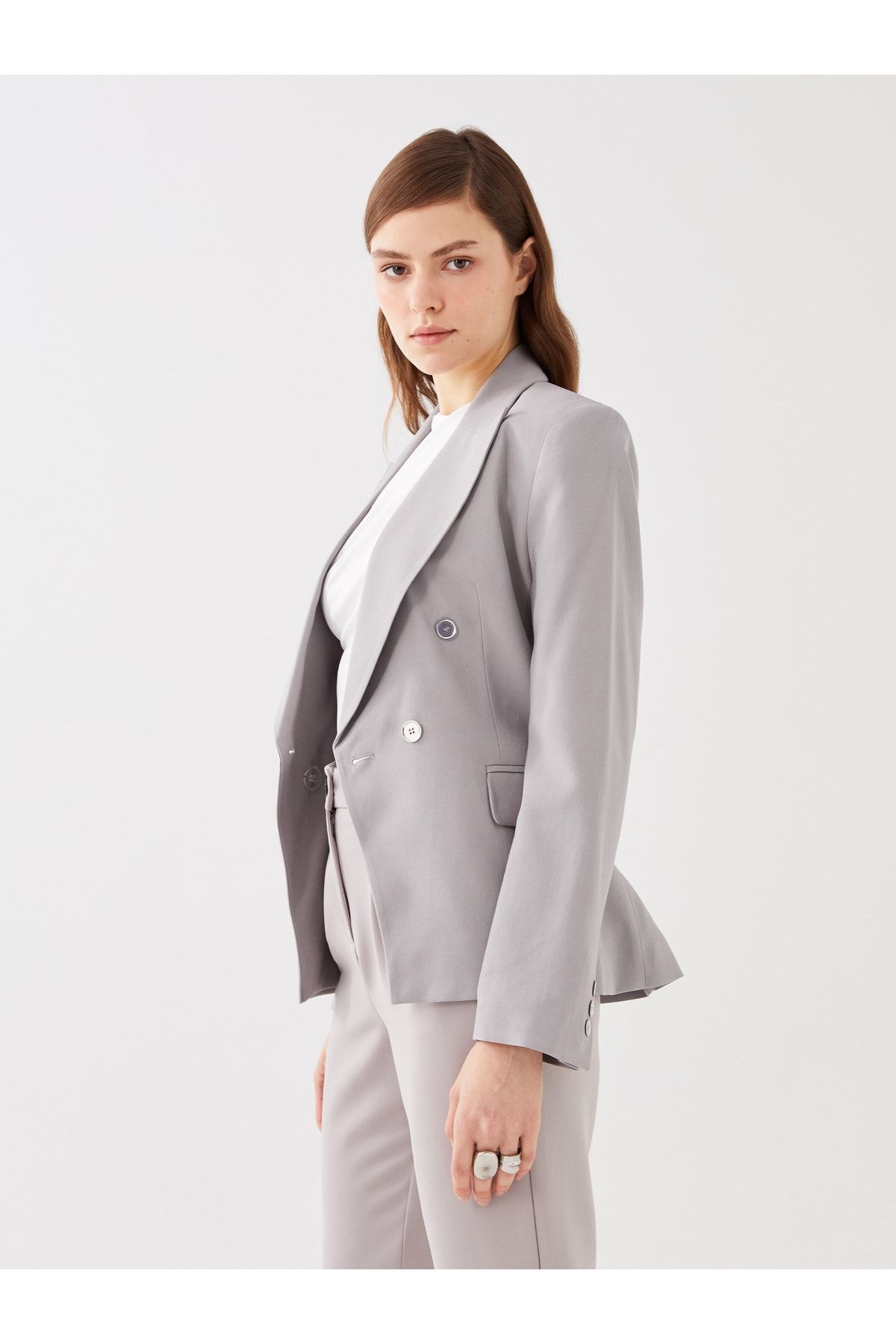 LC Waikiki Blazer Grau Regular Fit