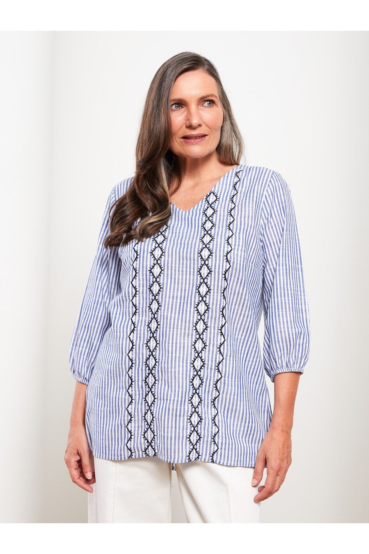 LC Waikiki Bluse Blau Regular Fit Fast ausverkauft FN8057