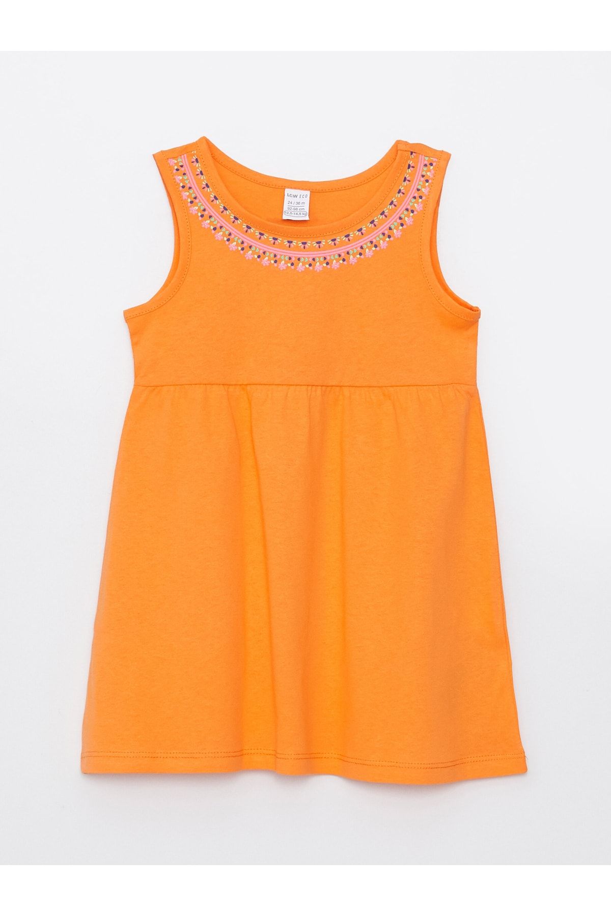 LC Waikiki Kleid Orange A-Linie