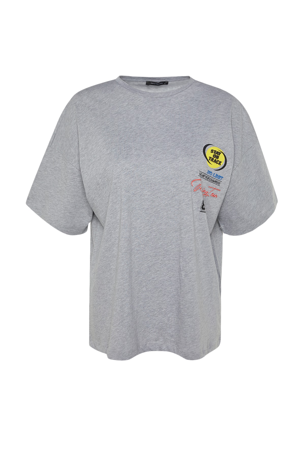 Anthracite Melange Oversize T-shirt 18033 main image 0