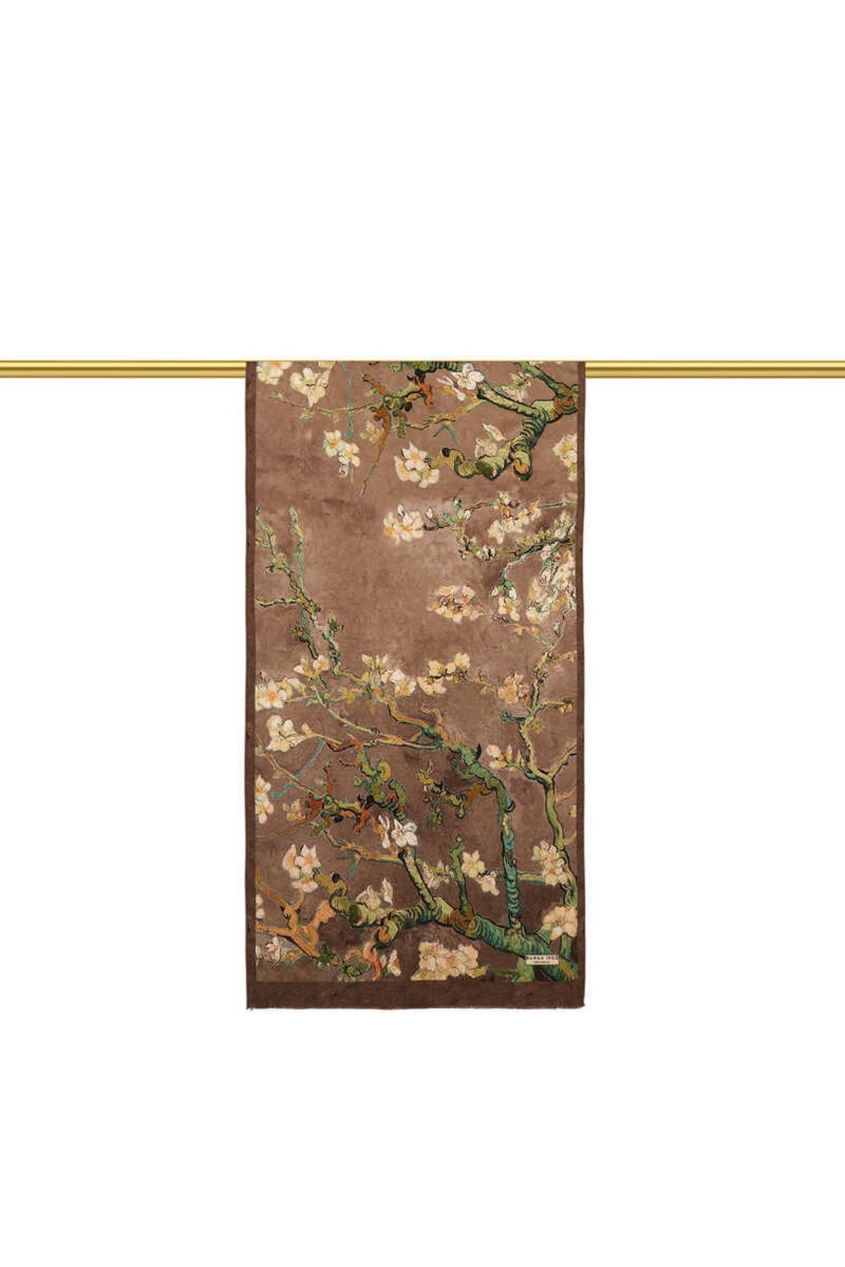 Bursa İpek-Mink Almond Flower Silk Scarf 2