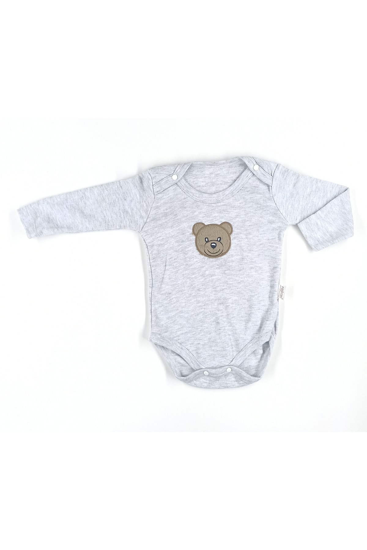 Nayinom Hobbe Baby Ayıcıklı Bebek Takım Gri 3-6-9 Ay fotoğrafı 4 (önizleme)