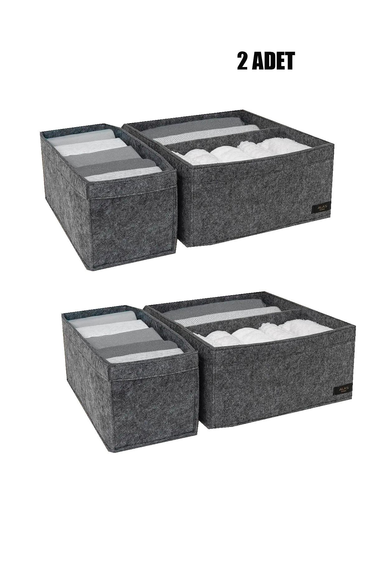 Smyak Set De 4 Organizatoare De Sertare Din Pâslă - One Size