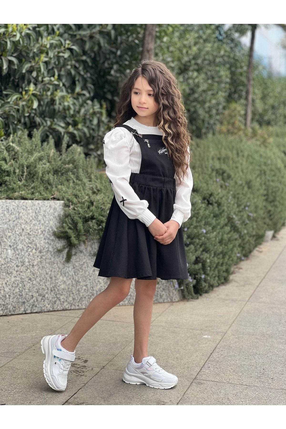 Pink Hippo Kids Kız Çocuk Içi Kaşkorse Badili Gabardin Jile Elbise fotoğrafı 3 (önizleme)