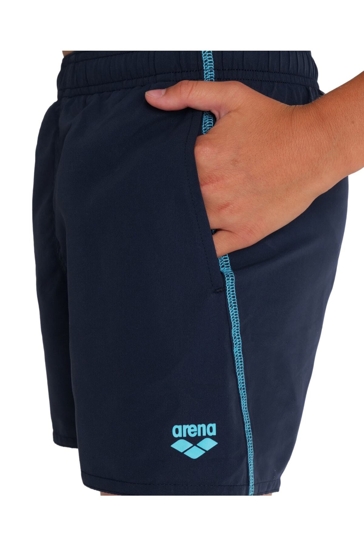 شورت مایو آرنا مردانه  آبی سرمه ای   باکسر فاق نرمال   آستین بلند Beachwear | ARENA TYC00772838473 TR - تصویر 4