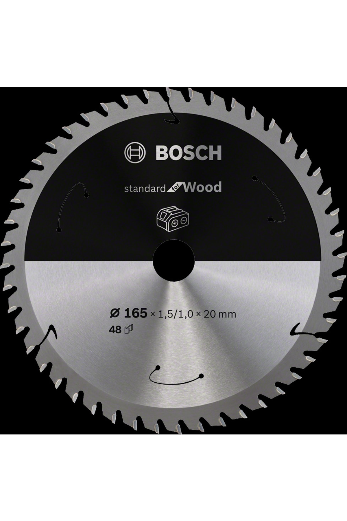 Bosch - Standard For Serisi Ahşap Için Akülü Daire Testere Bıçağı 165*20 Mm 48 Diş