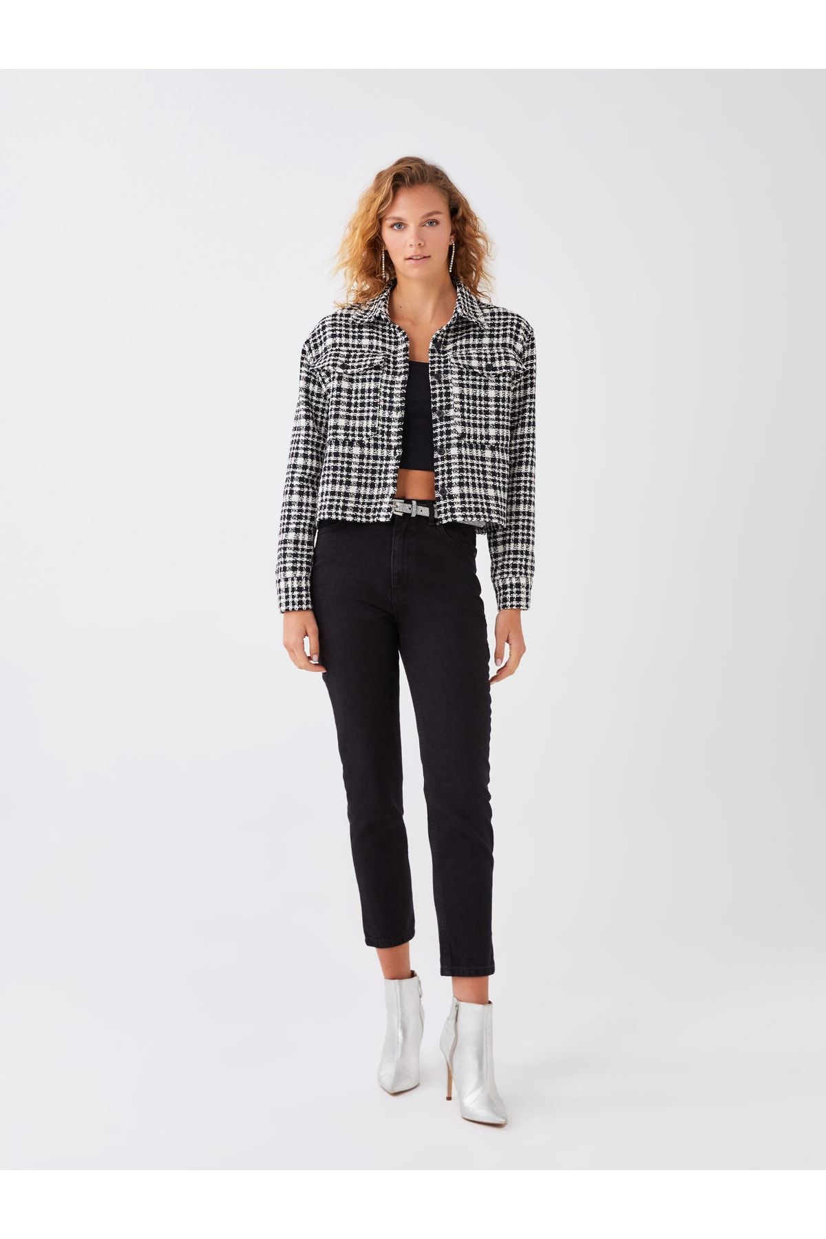 LC Waikiki-Dámské džínové kalhoty Mom Fit délky ke kotníkům s vysokým pasem 2