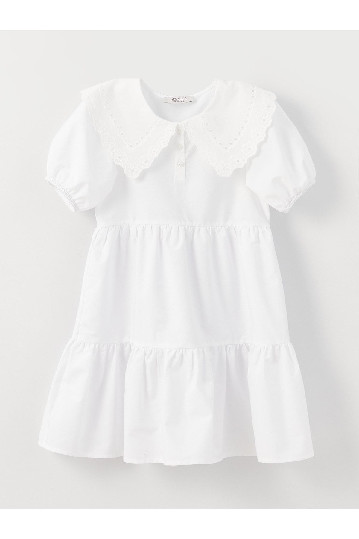 Peter pan collar top dress girl black