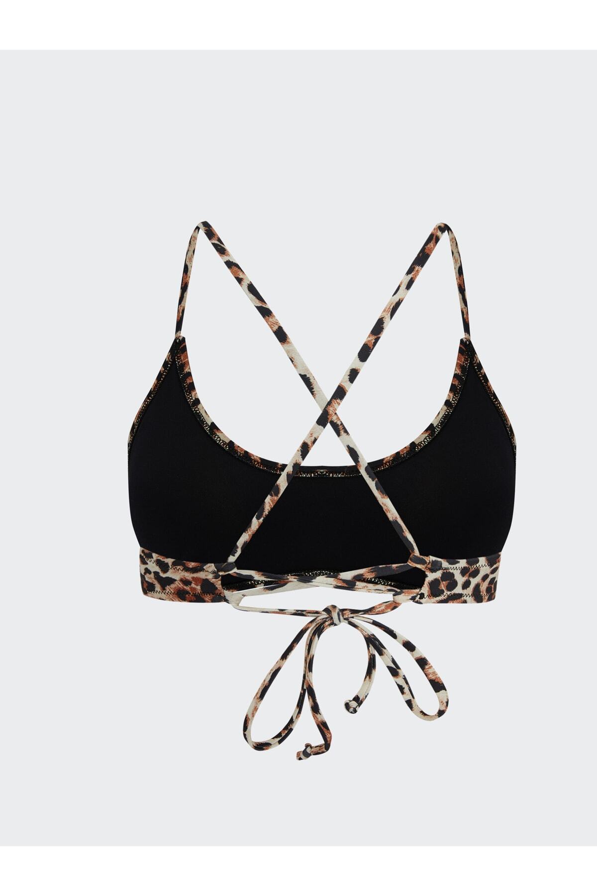 LC Waikiki-Damska góra od bikini ze szytymi, wyściełanymi wzorami 2