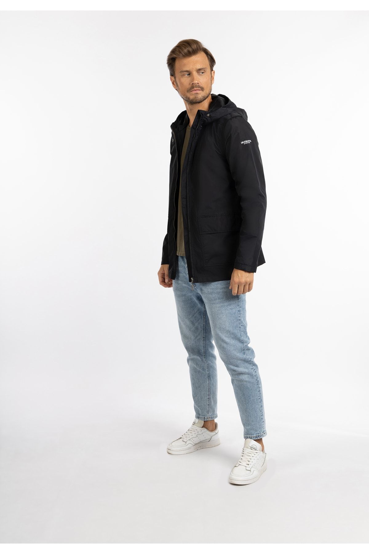 Dreimaster Jacke Schwarz Regular Fit