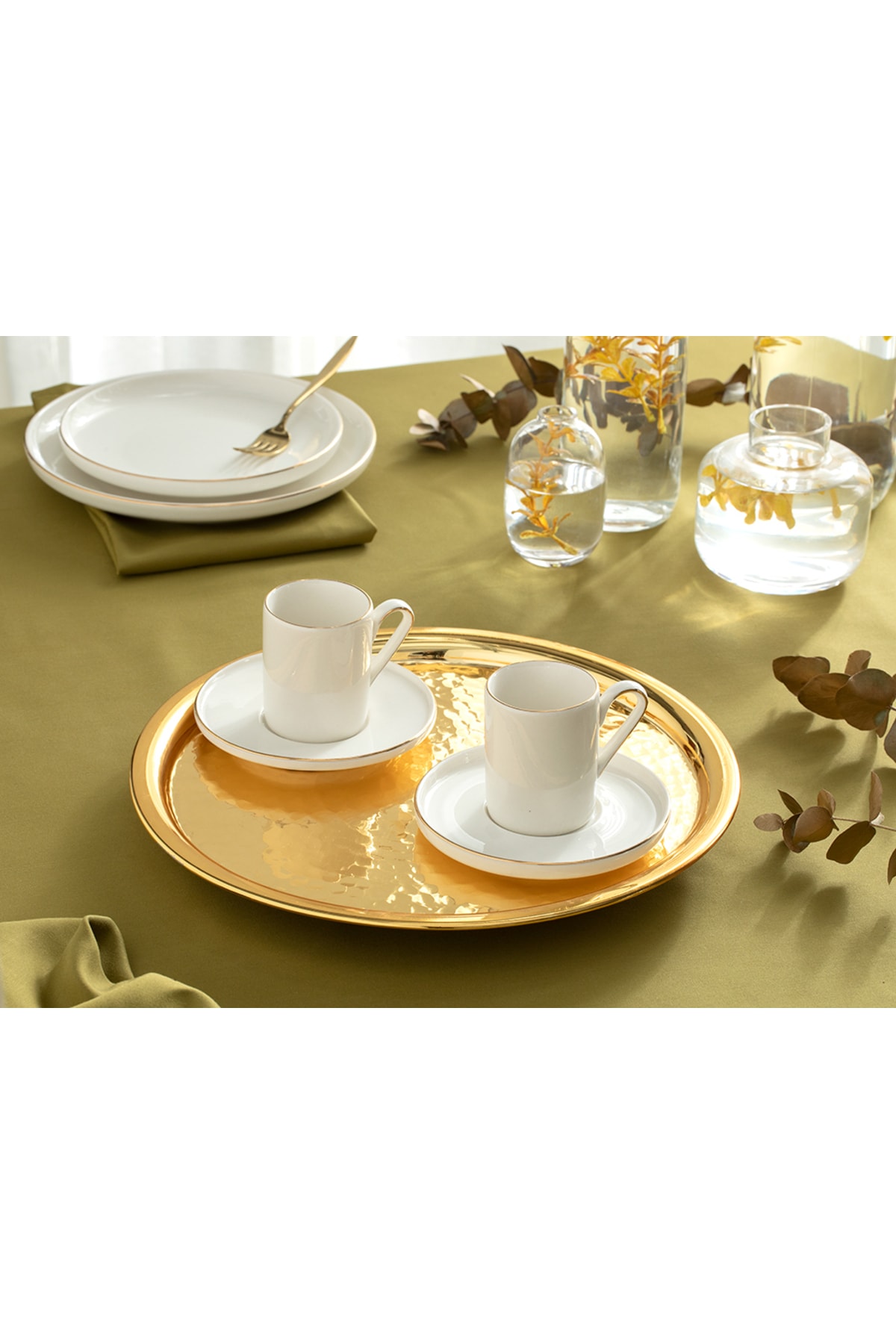 English Home Torino Porselen 2'li Kahve Fincan Takımı 90 Ml Gold ...