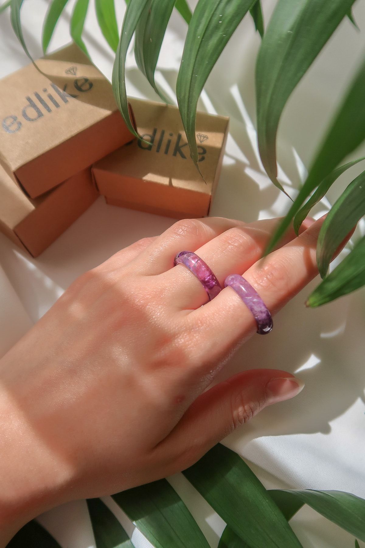 Qalo purple sales sparkle ring