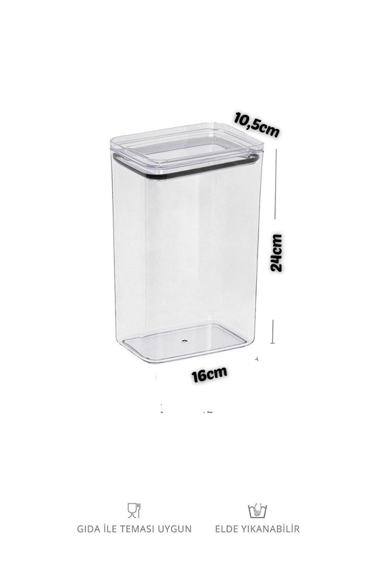 Comprox-3-Piece Detergent Container, Tablet Container Decorative Rectangular 2.9 Lt Set of 3 with Vacuum Lid Storage Box 4