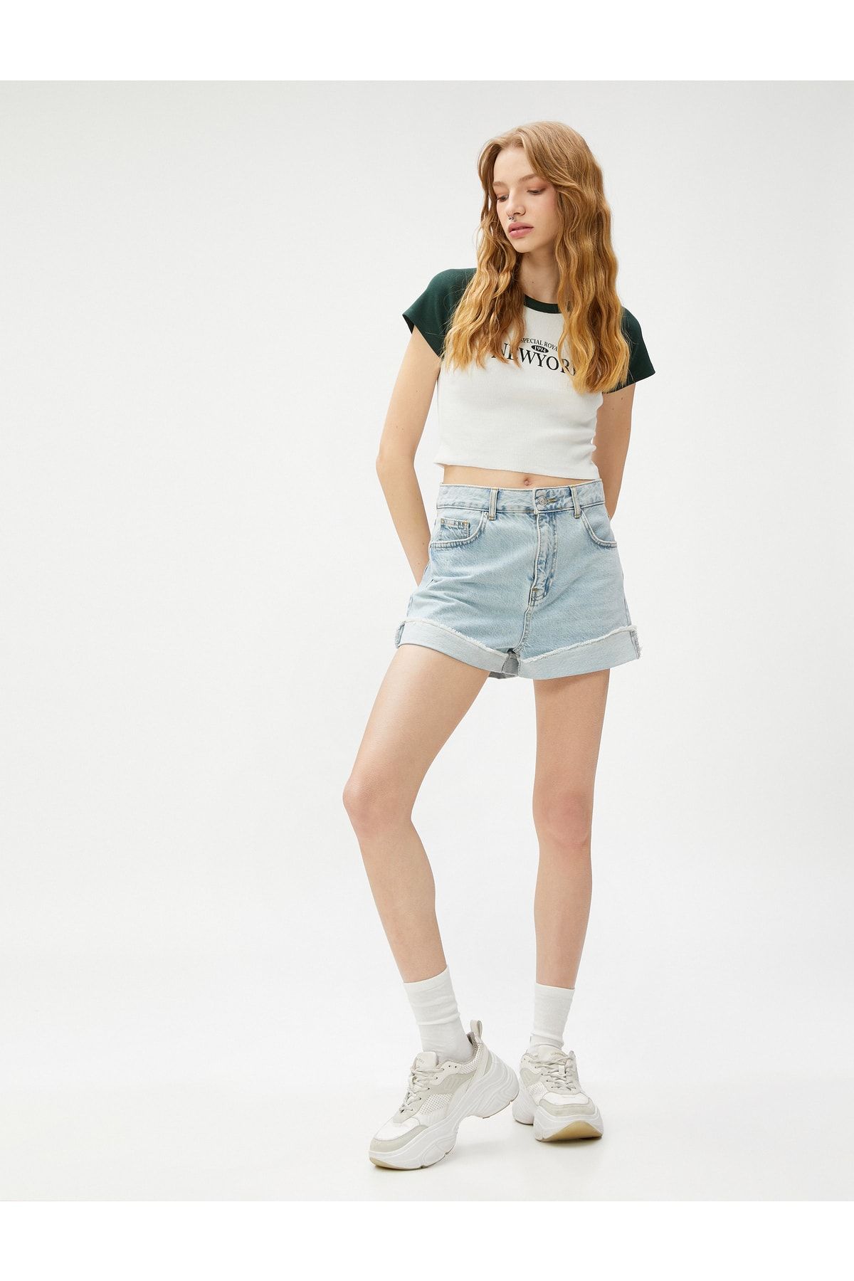 Koton T-Shirt Ecru Regular Fit