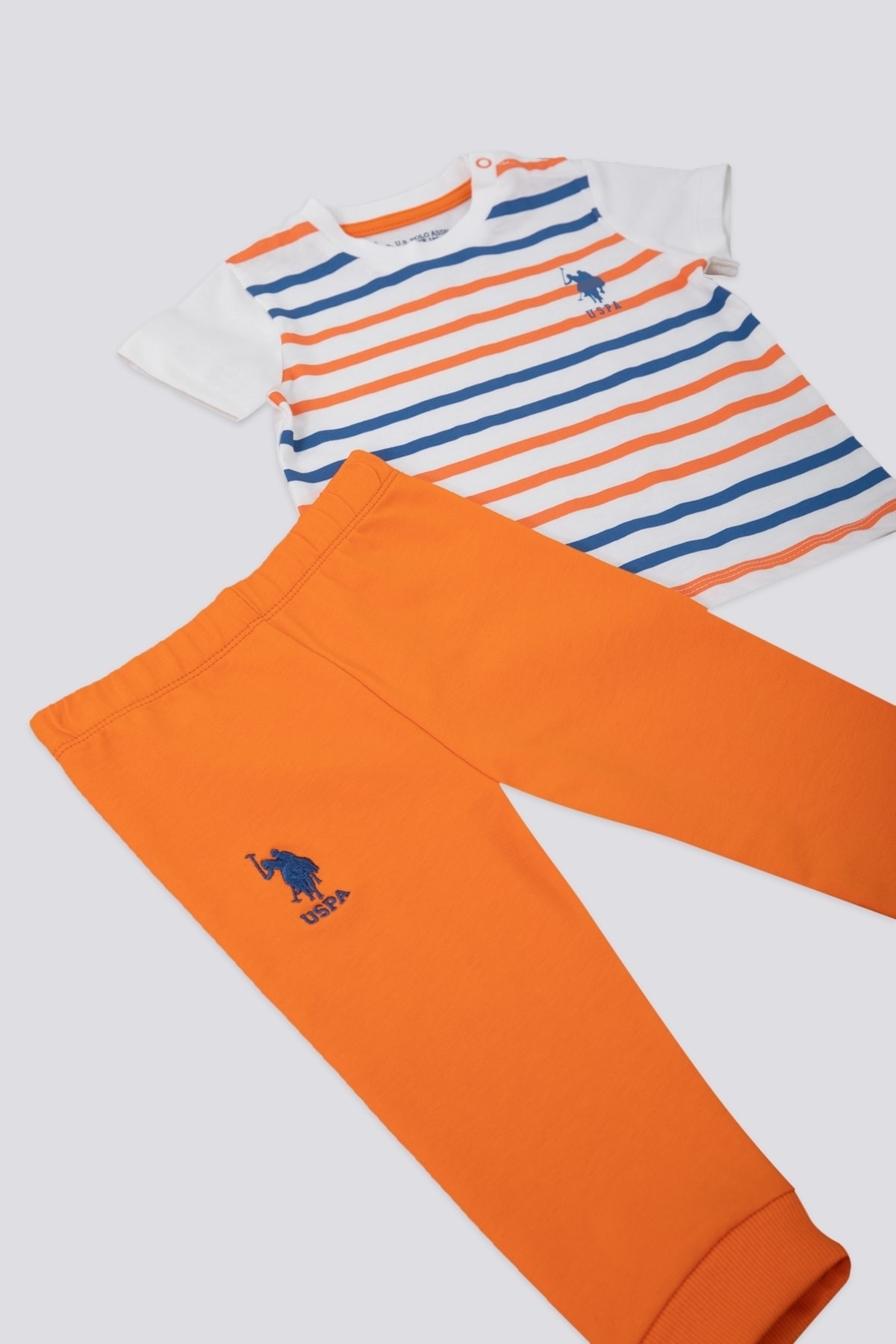 ست نوزادی پسرانه نارنجی U.S. Polo Assn. | SZ-US1103T اورجینال - تصویر 2