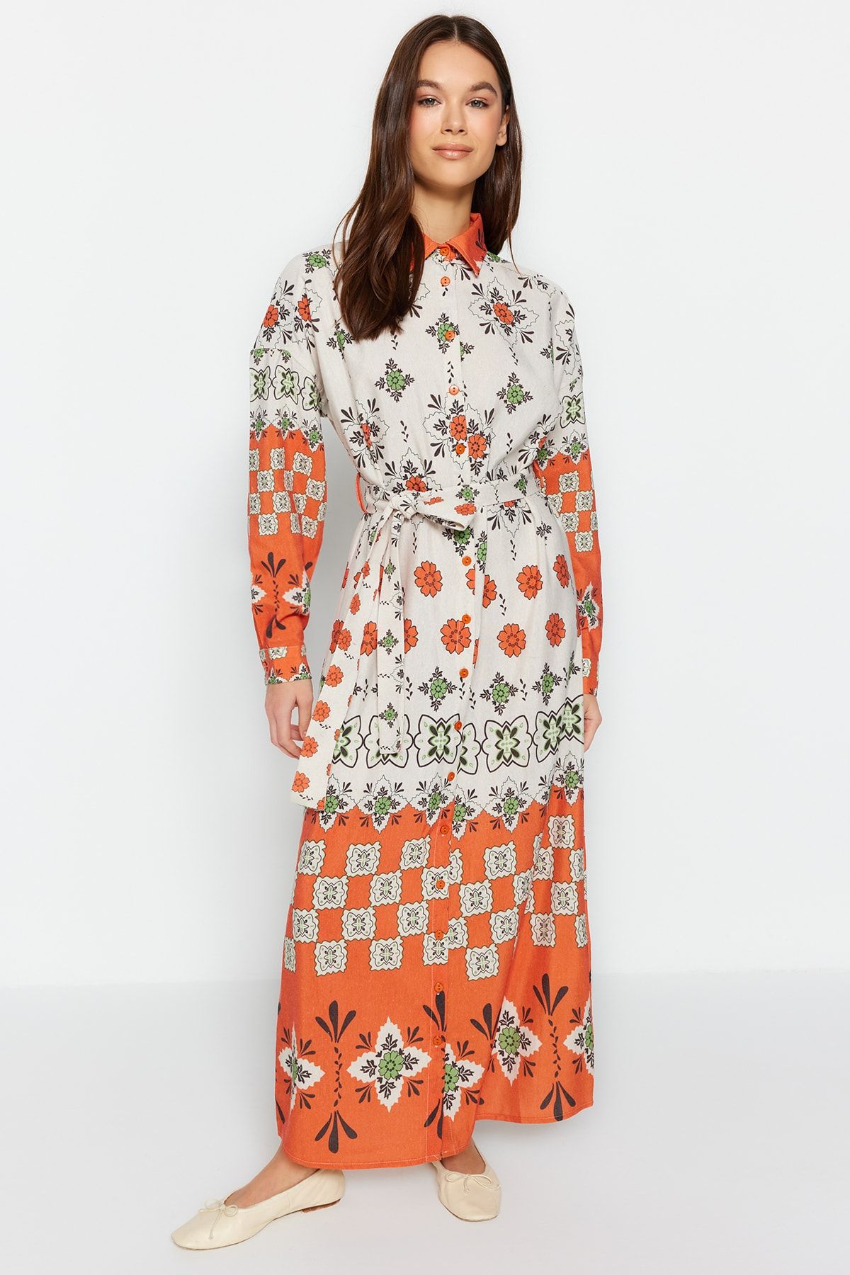 TRENDYOL MODEST Kleid - Orange - Blusenkleid - Trendyol | Blusenkleider