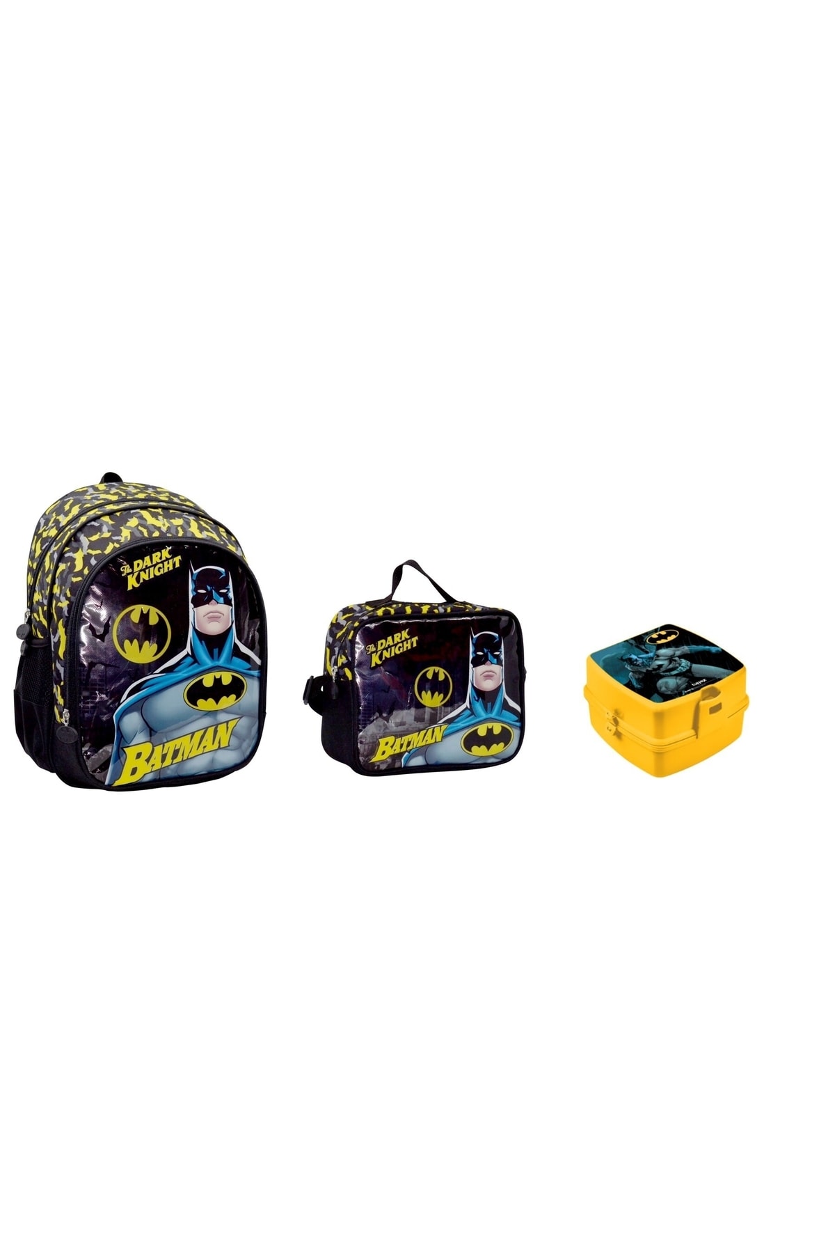 1_org_zoom کوله مدرسه، جعبه نهار و کیف غذا Batman اورجینال - تصویر 1
