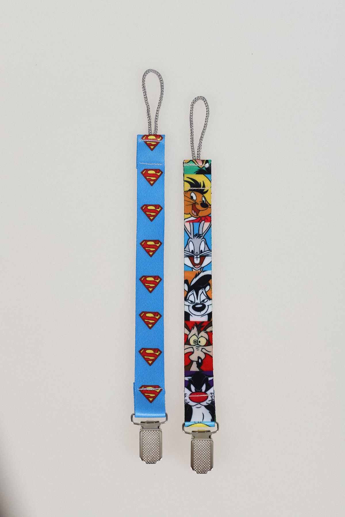 KARAMİLA-Set of 2 Printed Pacifier Straps - Pacifier Chain 1