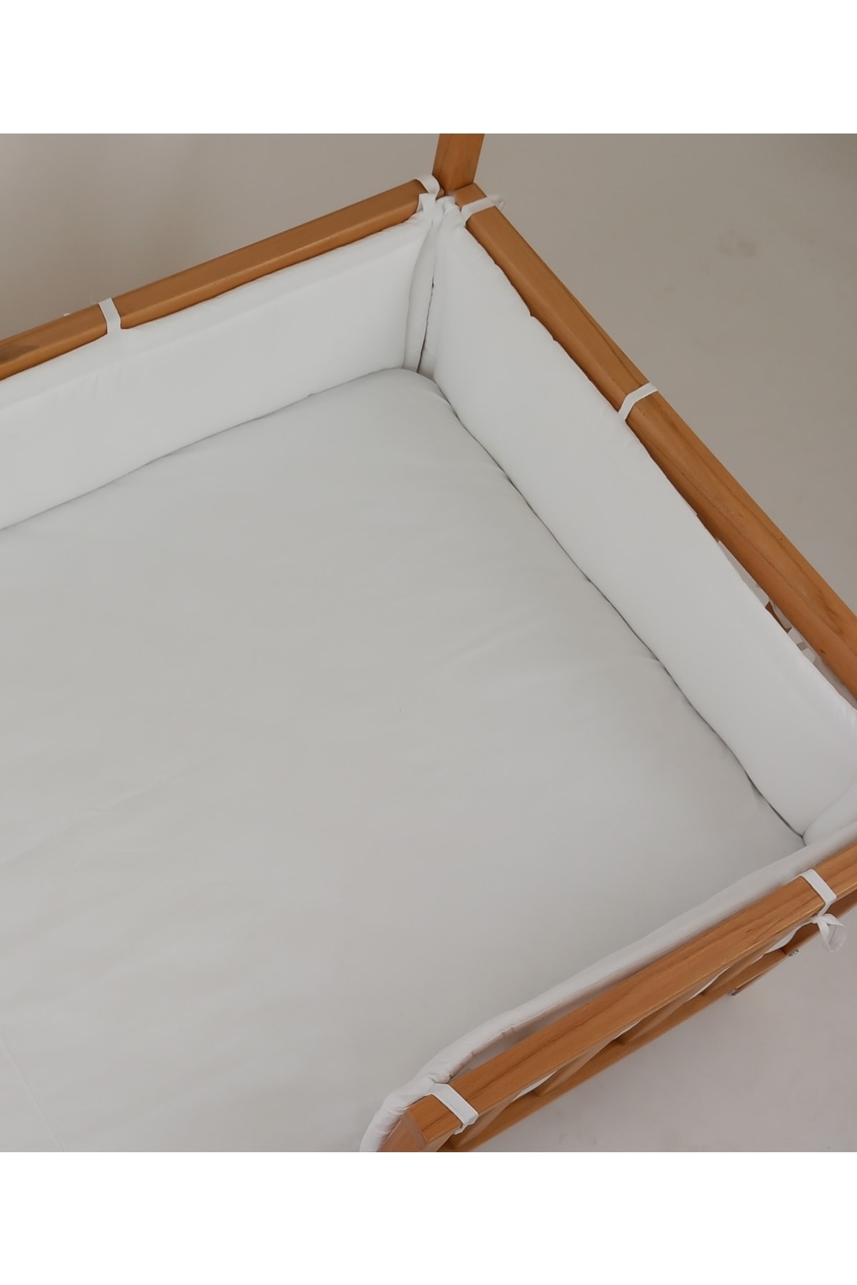 G&G baby 100x200 Cm Montessori Yataklar Için Yan Koruma Seti Beyaz fotoğrafı 4 (önizleme)